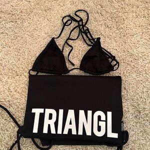 black Triangl bikini top with Triangl bag !!! ONLY WORN ONCE